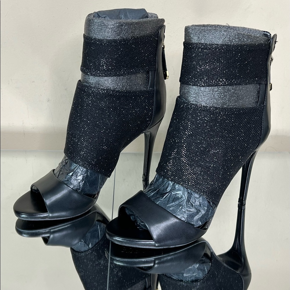 Guess Cayen Leather & Fabric Dress Heels